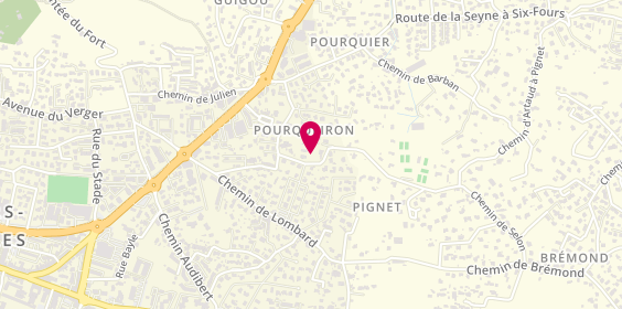 Plan de Agence Bailly Simon Immobilier, 99 Rue Pourqueiron, 83140 Six-Fours-les-Plages