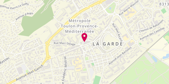 Plan de FONCIA | Agence Immobilière | Location-Syndic | la Garde | Rue Vincent Raspail, 115 Rue Vincent Raspail, 83130 La Garde