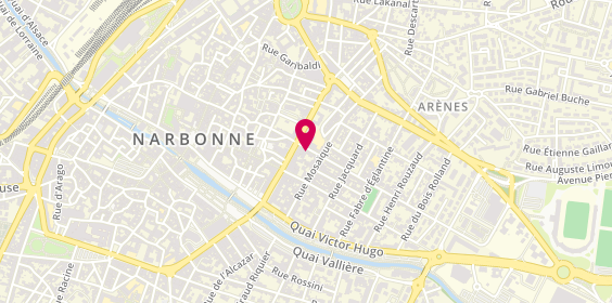 Plan de Bernard Poudes Immobilier, 4 Rue Félix Aldy, 11100 Narbonne