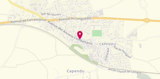 Plan de Agence Immobilière Capendu - Carcassonne - Barbara BOUBA - Lotier Immobilier, 32 avenue des Anciens Combattants, 11700 Capendu