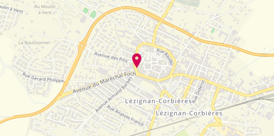 Plan de Agence immobilière l'@gence Lézignan-Corbières, 10 Boulevard Marx Dormoy, 11200 Lézignan-Corbières