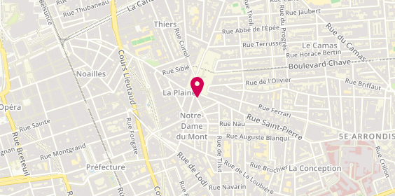 Plan de Agence Plaine Immobilier, 3 Rue Ferdinand Rey, 13006 Marseille