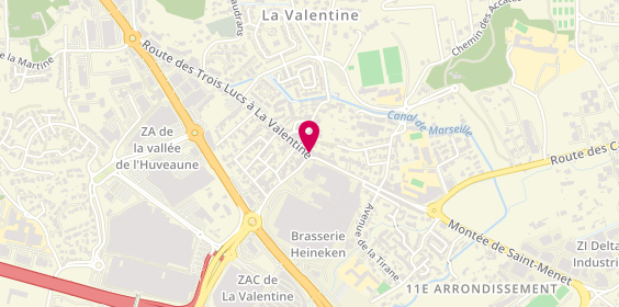 Plan de Immobilière Valentine, 2 place Louis Sacoman, 13011 Marseille