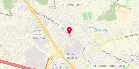 Plan de Century 21, 304 Route des 3 Lucs à la Valentine, 13011 Marseille