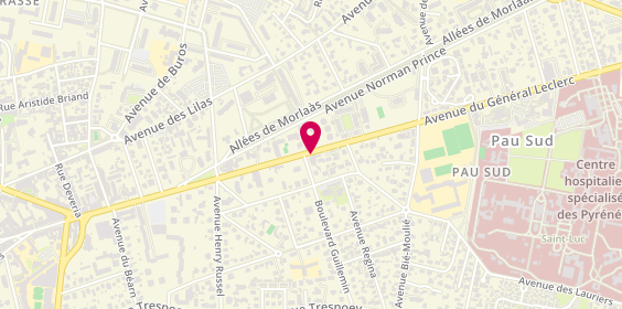 Plan de Agence Stéphane Plaza Immobilier, 69 avenue du Général Leclerc, 64000 Pau