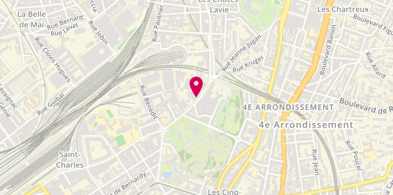 Plan de Immo Conseils, 10 Rue Dumas Pavillon Longchamp
121 Boulevard Camille Flammarion, 13004 Marseille