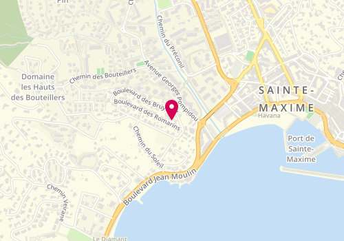 Plan de Agence Karine Immobilier, 4 Boulevard des Romarins, 83120 Sainte-Maxime