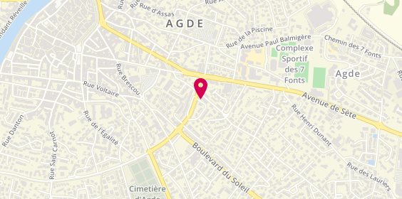 Plan de Laforêt Immobilier Agde, 1 Rue Grâce de Monaco, 34300 Agde