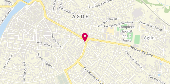 Plan de Spotissime | Agence Immobilière Agde, 2 Boulevard du Monaco, 34300 Agde