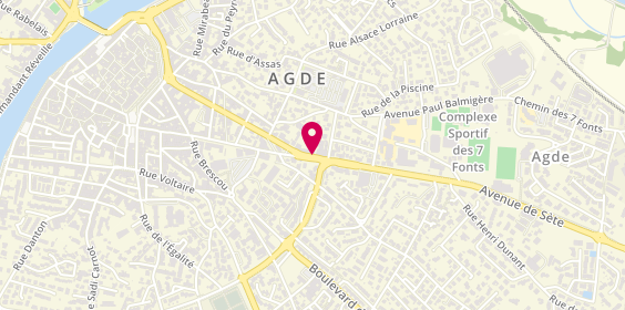Plan de Agence Lombardo, 29 avenue de Sète, 34300 Agde