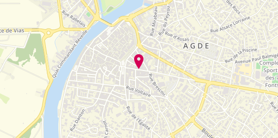 Plan de Orpi Groupe Anthinéa Immobilier Agde, 21 Bis Rue Ernest Renan, 34300 Agde