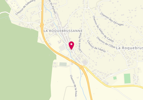 Plan de L'Agence du soleil, 3 avenue Sainte-Sébastien, 83136 La Roquebrussanne