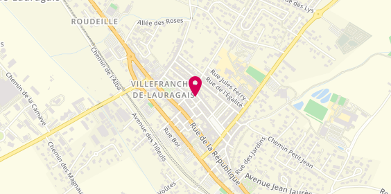 Plan de Tournier Immobilier, 32 Rue Carnot, 31290 Villefranche-de-Lauragais