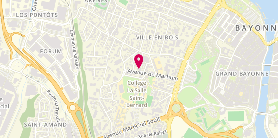 Plan de Cabinet Lartigau lapeyrere expertise, 24 avenue de Marhum, 64100 Bayonne
