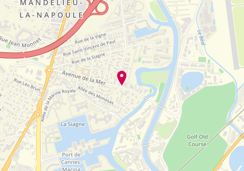 Plan de Orion Immobilier Mandelieu-la-Napoule, 503 avenue de la Mer, 06210 Mandelieu-la-Napoule