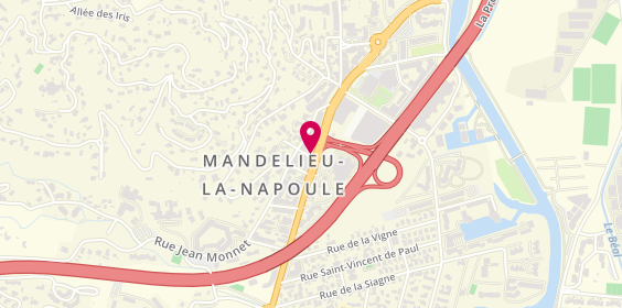 Plan de FONCIA | Agence Immobilière | Achat-Vente | Mandelieu-La-Napoule | Av. de Cannes, 509 avenue de Cannes, 06210 Mandelieu-la-Napoule