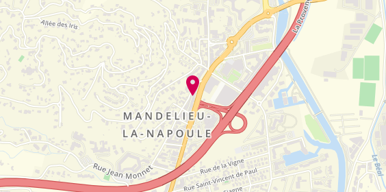 Plan de Agence Immobilière Paris Esterel, 589 avenue de Cannes, 06210 Mandelieu-la-Napoule