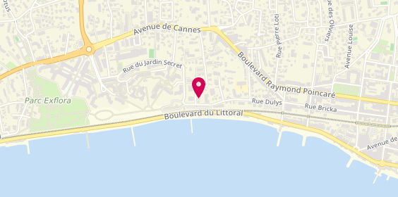 Plan de B.P Immobilier, 4 Boulevard Bijou Plage, 06160 Antibes