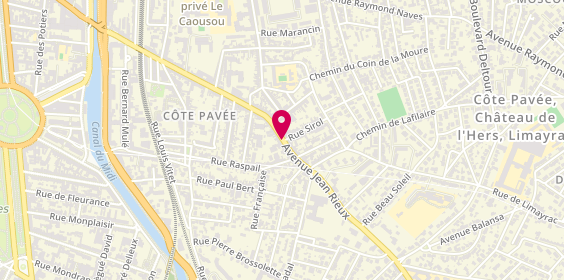 Plan de Citya Côte Pavée, 102 avenue Jean Rieux, 31500 Toulouse