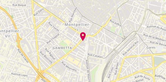 Plan de Human Immobilier, 5 avenue Georges Clemenceau, 34000 Montpellier