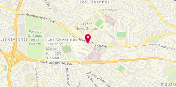 Plan de Human Immobilier, 121 avenue de Lodeve, 34070 Montpellier
