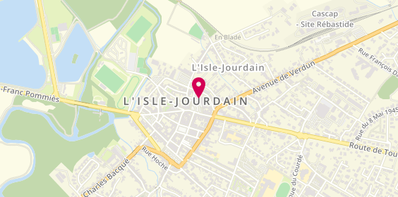 Plan de Agence Immobilière l'Occitane, 4 place Gambetta, 32600 L'Isle-Jourdain