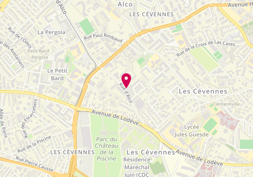Plan de STEINBERG Denis, 298 Rue d'Alco, 34080 Montpellier