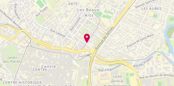 Plan de ACTUEL IMMOBILIER - Beaux Arts (Vente - Gestion locative), 4 Rue de Substantion, 34000 Montpellier