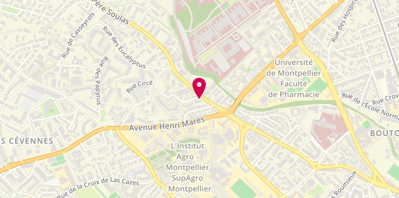 Plan de Century 21 Granié Immobilier, 1035 avenue du Père Soulas, 34090 Montpellier