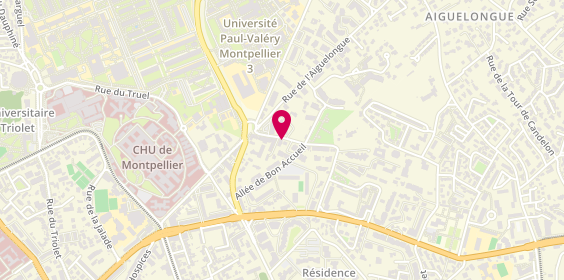 Plan de Soleïa Immobilier.com, 435 avenue du Major Flandre, 34090 Montpellier