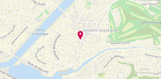 Plan de Agences Moser & Sables Immobilier, 349 avenue du Touring Club, 40150 Soorts-Hossegor
