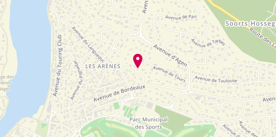Plan de Le Monde de l'Immobilier, 150 avenue de Coutrines, 40150 Soorts-Hossegor