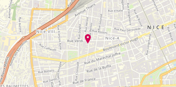 Plan de Cote d'Azur Gestion, 7 Rue Berlioz, 06000 Nice