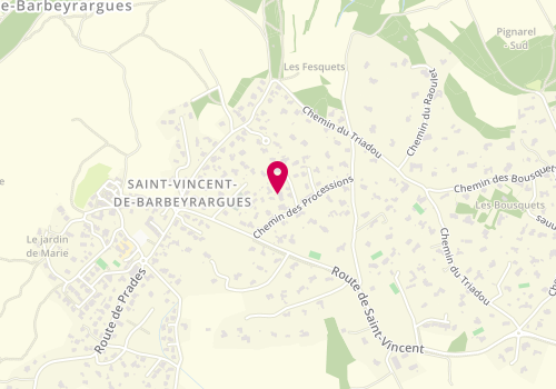 Plan de Sonia LANDRY Conseillère en Immobilier, 83 chemin des Processions, 34820 Saint-Vincent-de-Barbeyrargues