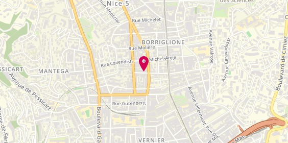 Plan de Sud Contact Haut Pays, 18 Rue Joseph et Xavier de Maistre, 06100 Nice