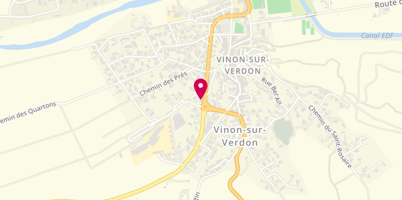 Plan de Vinon Immobilier, 20 avenue de la Paludette, 83560 Vinon-sur-Verdon