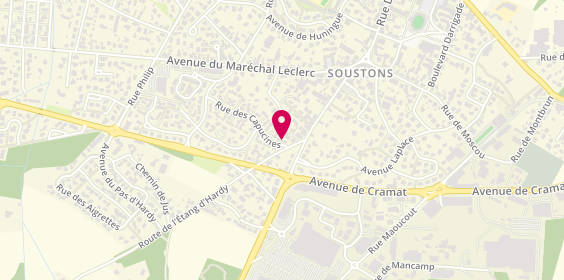 Plan de Gisele SERRE Agent immobilier SAFTI Soustons, Rue des Capucines, 40140 Soustons