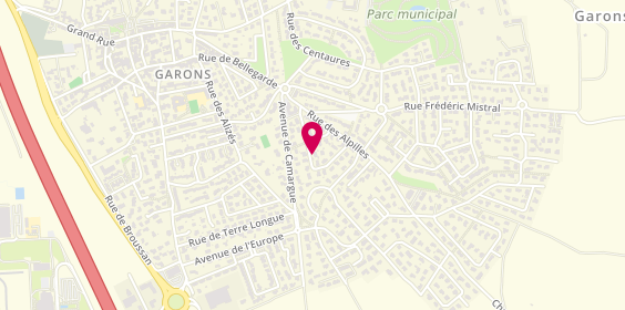 Plan de ADELIMO Immobilier | Agence immobilière dans le Sud de la France, 9 Rue des Cigalouns, 30128 Garons