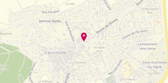 Plan de Stéphane Plaza Immobilier, 2 Route de Nîmes, 30420 Calvisson