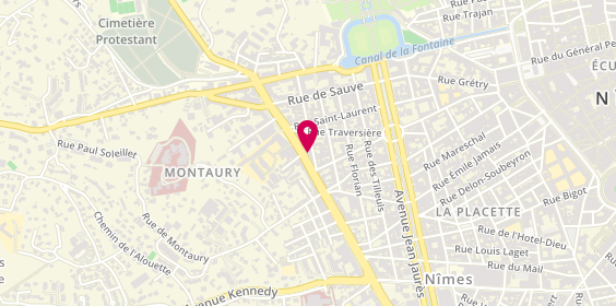 Plan de Montaury Immobilier, 60 avenue Georges Pompidou, 30900 Nîmes