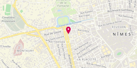 Plan de Agence immobilière AGN Immobilier Nîmes, 7 avenue Jean Jaurès, 30900 Nîmes