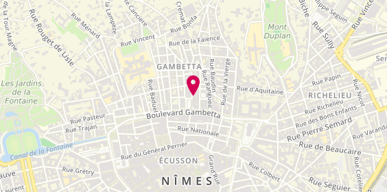Plan de Direct Immo, 12 Rue Bachalas, 30000 Nîmes