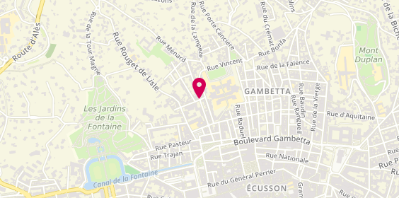 Plan de FONCIA | Agence Immobilière | Gestion-Locative | Nîmes | Rue dAlbenas, 1 Rue d'Albenas, 30000 Nîmes