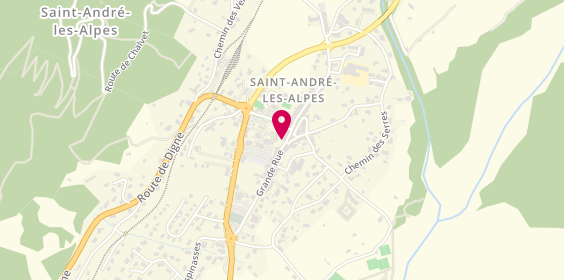 Plan de Agence Verdon Immobilier, 7 place Charles Bron, 04170 Saint-André-les-Alpes