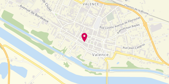 Plan de Agence Dompeyre Lestrade Immobilier, 17 Rue de la République, 82400 Valence D'agen