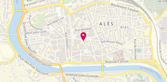 Plan de Agence immobilière Laforêt Ales, 9 Rue Edgard Quinet, 30100 Alès