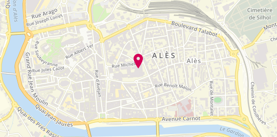 Plan de Centre Ales Immobilier, 18 Rue Michelet, 30100 Alès