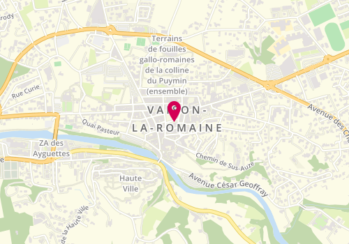 Plan de Contact Transactions Immobilieres, 24 Place Montfort, 84110 Vaison-la-Romaine