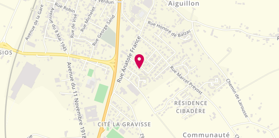 Plan de Emilie VINCENT conseillère en immobilier Capifrance à Aiguillon, 6 Rue Mozart, 47190 Aiguillon