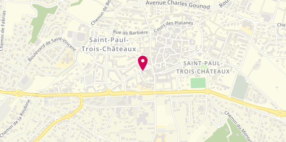 Plan de St Paul Trois Chateaux Immobilier, 10 place de la Libération, 26130 Saint-Paul-Trois-Châteaux